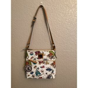 NWOT Disney Parks Dooney & Bourke Walt Disney World Sketch Letter Carrier bag